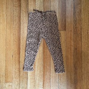 Zara Waffle Cheetah Leggings, 2-3T Girls